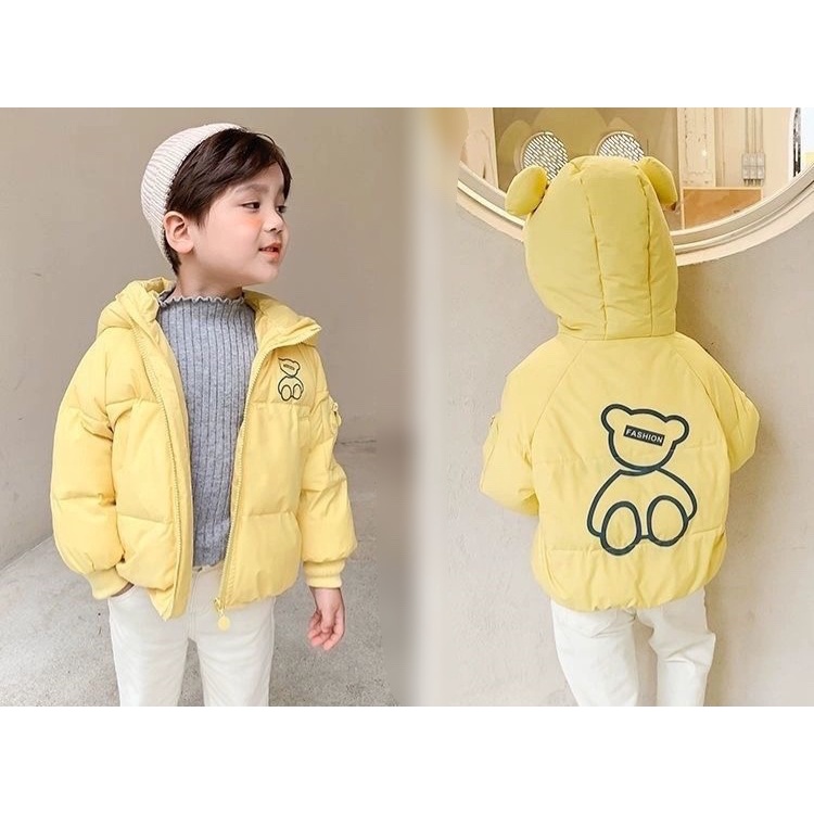 Áo phao siêu nhẹ bé gái, bé trai ấm áp &quot;TAII GẤU &quot; 8-20kg từ 1- 5 tuổi. Phao mềm loại 1. G46