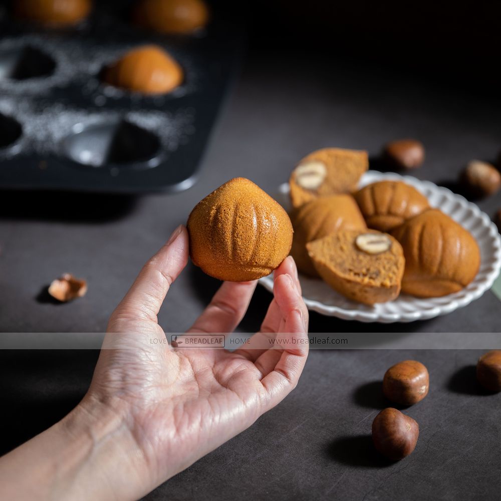 Khuôn Madeleine Nướng Bánh Chống Dính Breadleaf 9 Ô Hình Hạt Dẻ