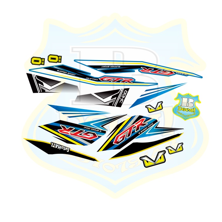 ( Quí khách vui lòng mang ra tiệm cho thợ dán ) Tem winner gtr trắng xanh 17