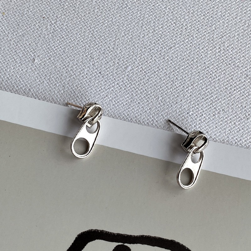 Bông tai hình dây kéo thời trang Hàn Quốc