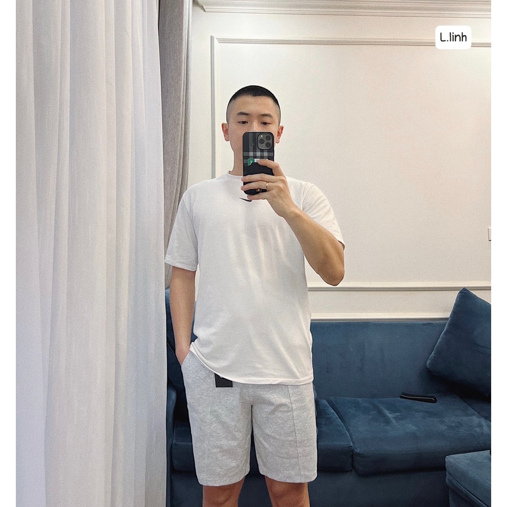 SET 3 QUẦN NAM Cotton dày dặn 3 màu đen trắng ghi cạp chun thoải mái