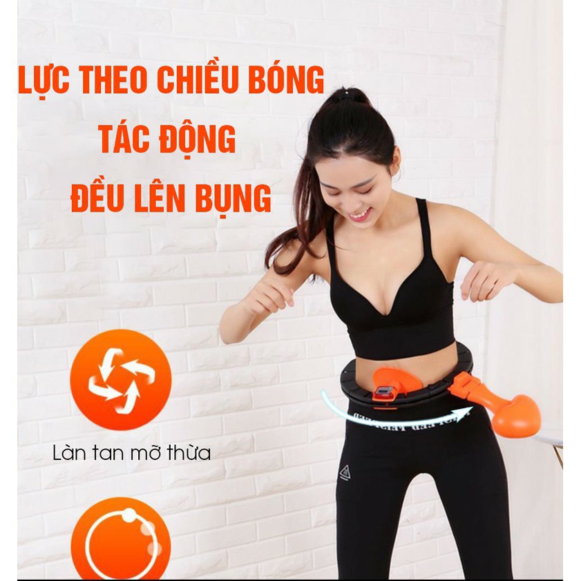 VÒNG LẮC EO TẬP BỤNG GIẢM EO CÓ ĐỒNG HỒ ĐẾM THÔNG MINH giảm mỡ bụng điều hòa nhịp tim