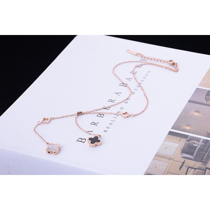 Dây chuyền nữ ttian hoa L V rớt cách điệu siêu đẹp, bền màu, chuẩn thời trang