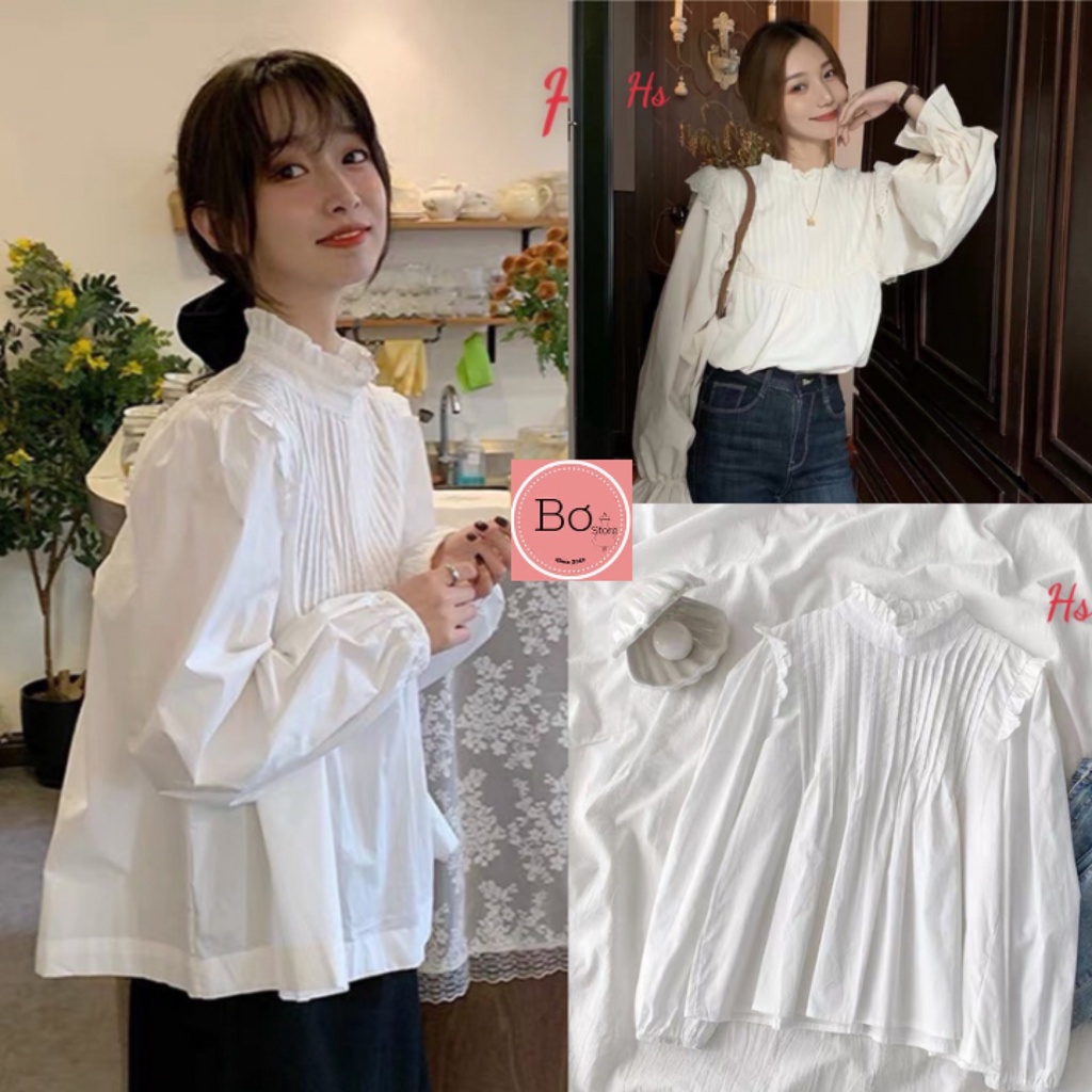 Áo Babydoll Viền Bèo Cánh Tiên Chất Thô Thái Nhẹ Nhàng Bơ Store
