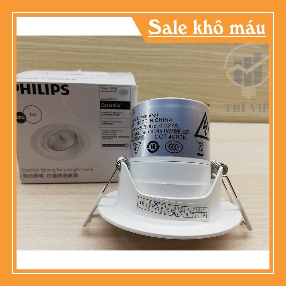 [CHÍNH HÃNG] Combo 12 Cây Đèn led âm trần Philips 3W - Đèn chiếu điểm