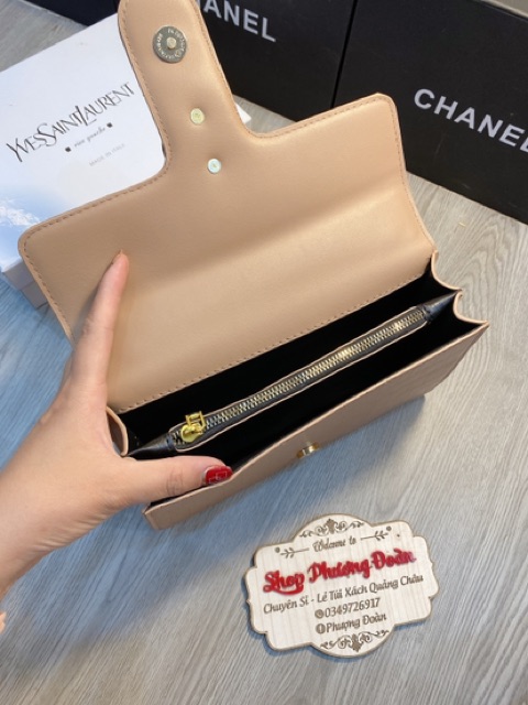 Túi G Da Rắn Vân To Nhiều Ngăn Size 24 Vỡ Hộp ( Ảnh Thật)