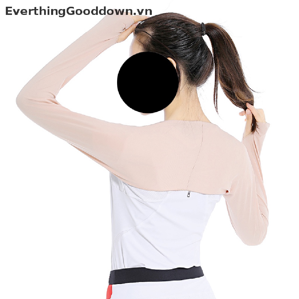 Everthinggooddown 1 Găng Cánh Tay Nửa Ngón Chống Nắng Dùng Khi Chạy Bộ / Chơi Golf