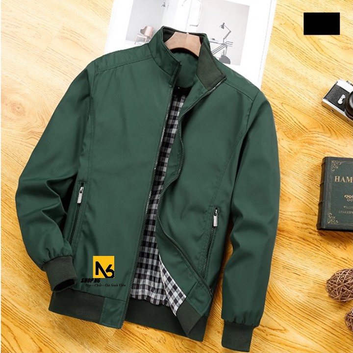 Áo khoác dù nam 2 lớp cổ đứng chống nắng chống gió lót caro cao cấp ShopN6 - AD33