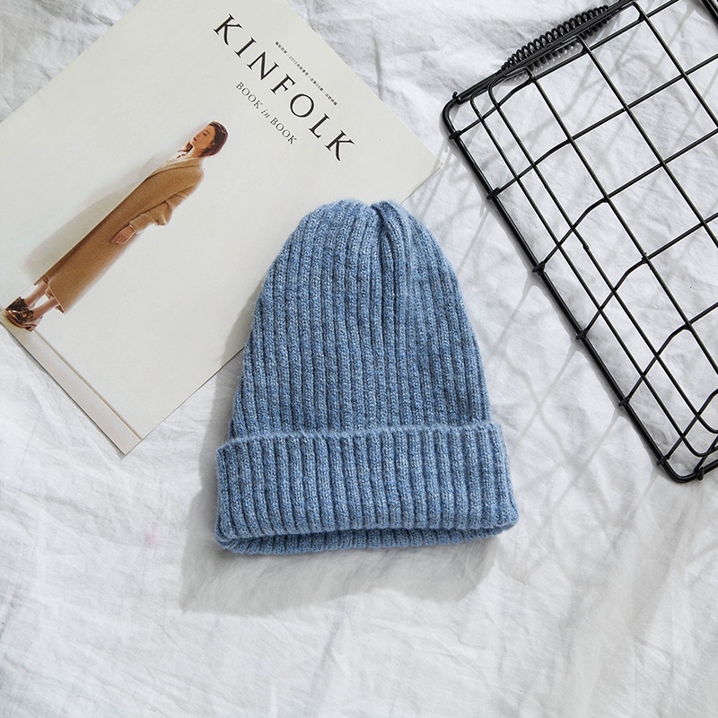 Mũ len beanie mẫu len dày unisex dành cho bé từ 5-14 tuổi