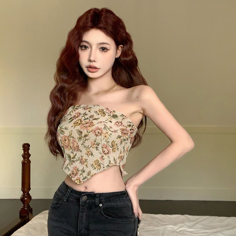 Áo Hai Dây Mỏng Nhẹ In Họa Tiết Hoa Gợi Cảm Cho Nữ