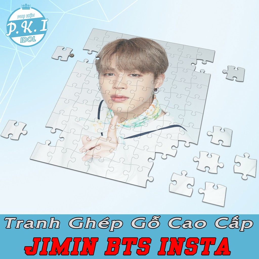 Tranh Ghép Gỗ Puzzle Cao Cấp In Hình Idol BTS - Insta Loại 2