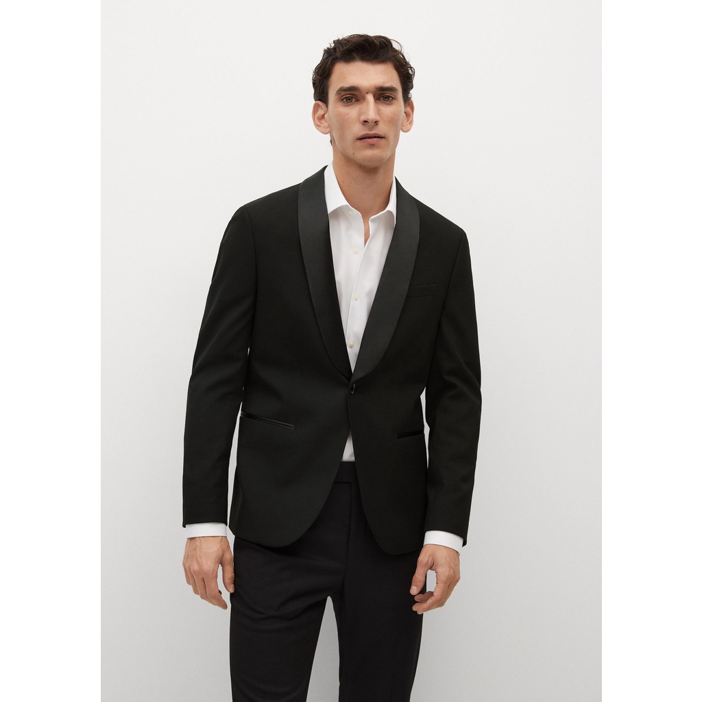 Áo Blazer Nam MANGO Đen Trơn Cực Sang Authentic