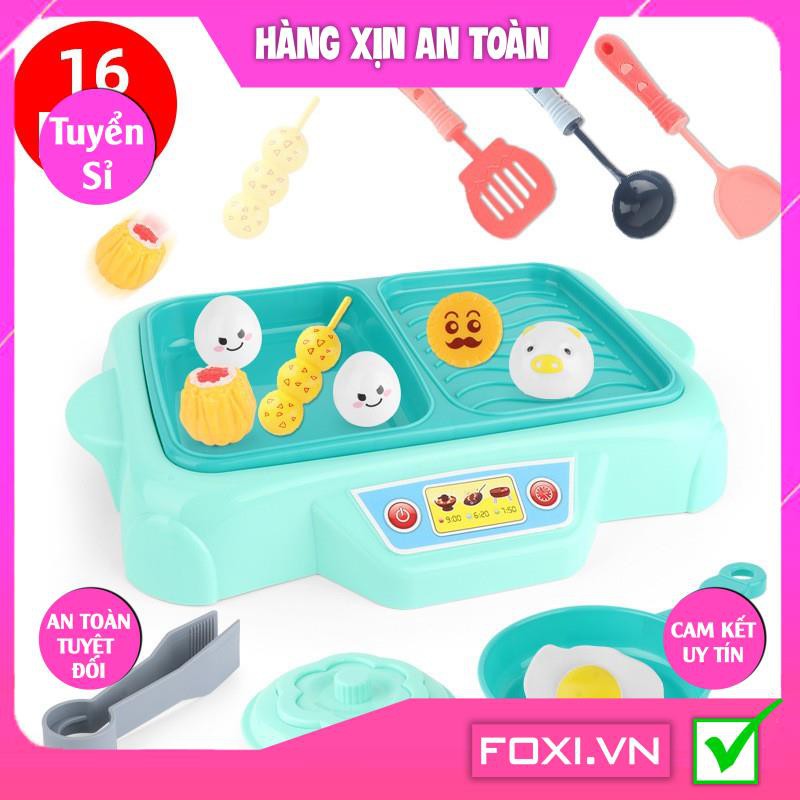 Bộ đồ chơi nấu ăn cao cấp 16 chi tiết dễ thương-Trò chơi nhập vai-Giáo dục hướng nghiệp cho bé-Giúp bé học làm đầu bếp