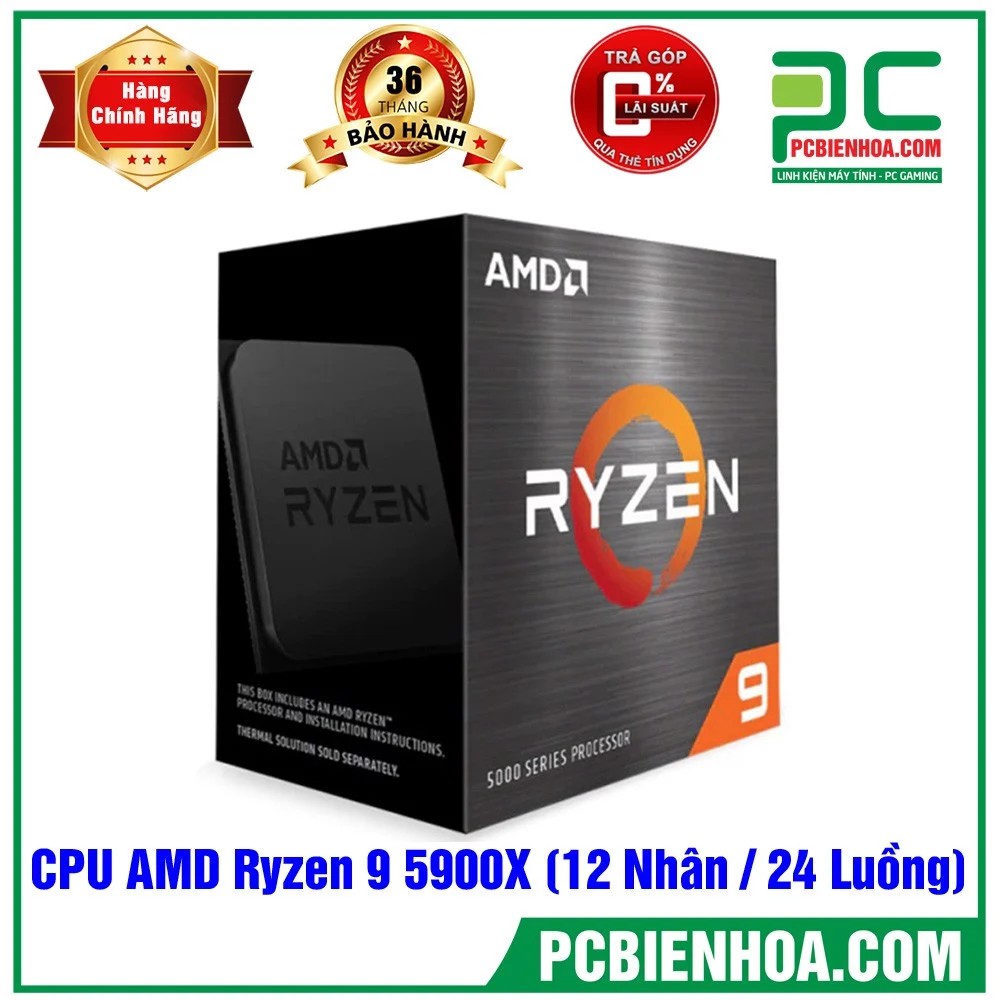 BỘ VI XỬ LÝ AMD RYZEN 9 5900X / 64MB / 3.7GHZ BOOST 4.8GHZ / 12 NHÂN 24 LUỒNG CHÍNH HÃNG | BigBuy360 - bigbuy360.vn