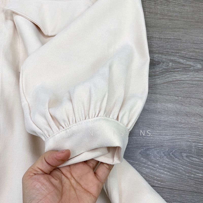 ÁO SƠ MI NHUNG TĂM FROM RỘNG SIÊU HÓT MS17728