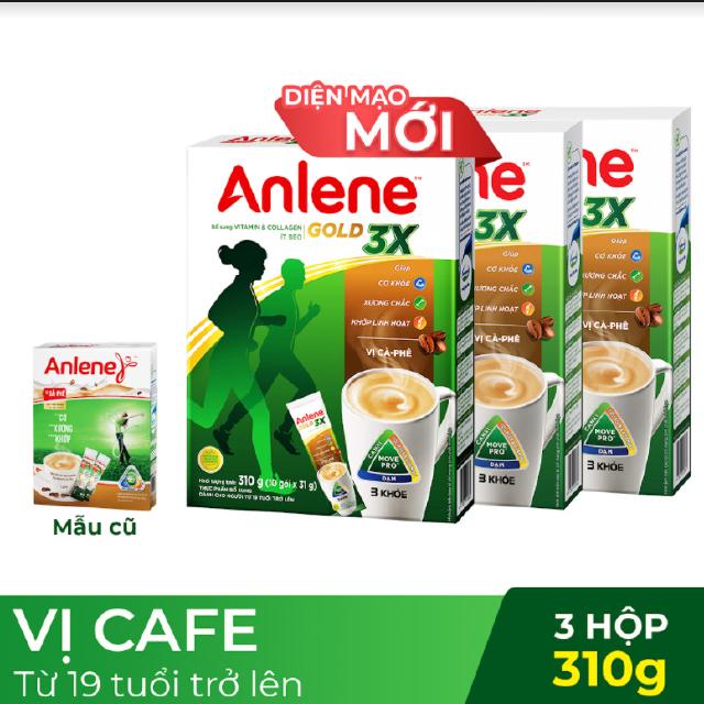 Combo 3 Hộp Sữa Bột Anlene Movemax Hương Cà phê 310g/hộp