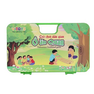 Bộ đồ chơi cờ ô ăn quan hộp nhựa có chia sẵn ô chơi trò chơi ô ăn quan trò chơi dân gian truyền thống
