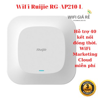Thiết bị phát sóng WiFi Ruijie RG-AP210-L, tốc độ 2.483GHz, Full box, mới 100%, bảo hành 03 năm- Hàng chính hãng