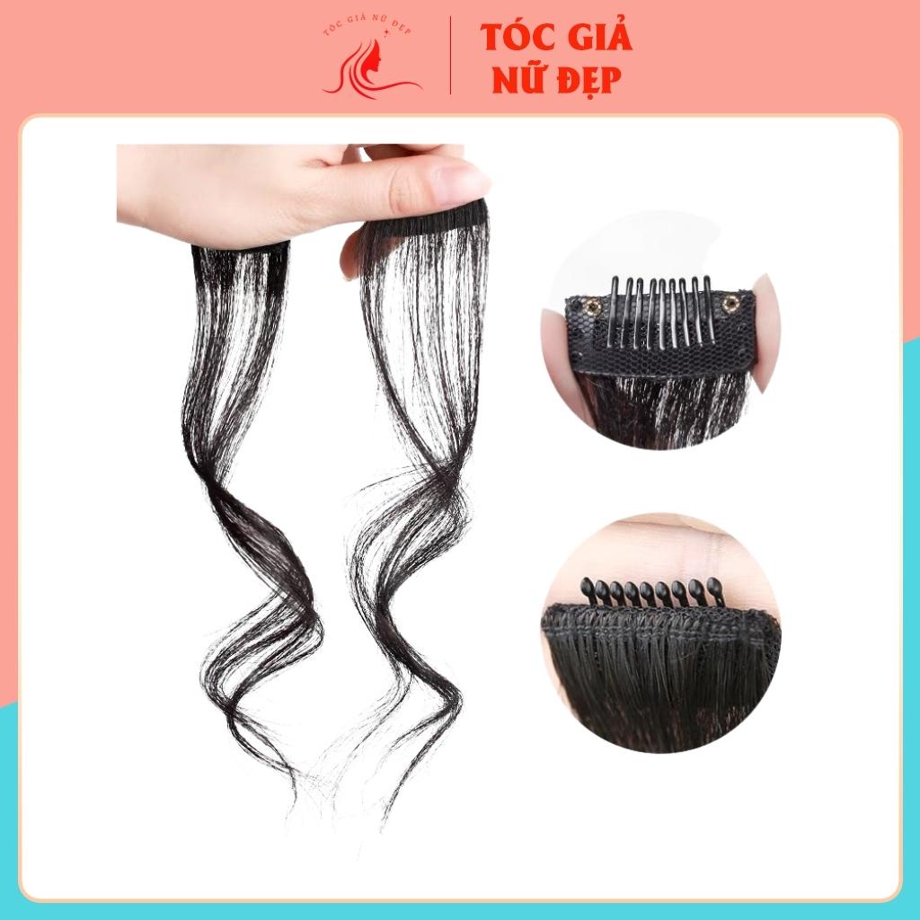 Mái hàn quốc xoăn hai bên làm bằng tóc thật