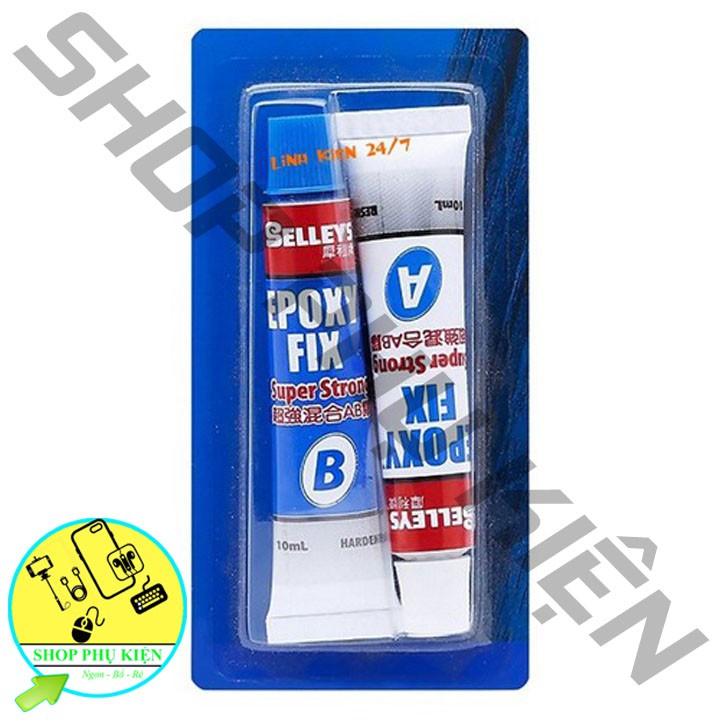 Keo Gắn Sắt 2 Thành Phần AB EPOXY Fix SELLEYS Giá 1 Cặp 15ml