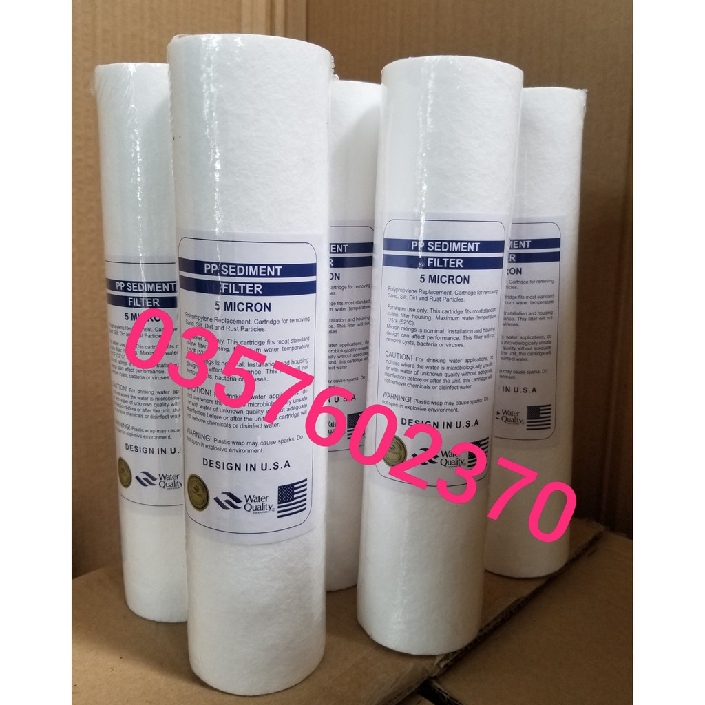 [FREESHIP 99K]_Bộ 5 lõi lọc nước số 1 PP 10inch HOMART | BigBuy360 - bigbuy360.vn