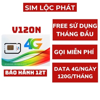 Sim 4G Viettel V120N tặng 4GB/Ngày (120GB/Tháng) miễn phí gọi nội mạng và 50 phút ngoại mạng chỉ từ 90k/tháng