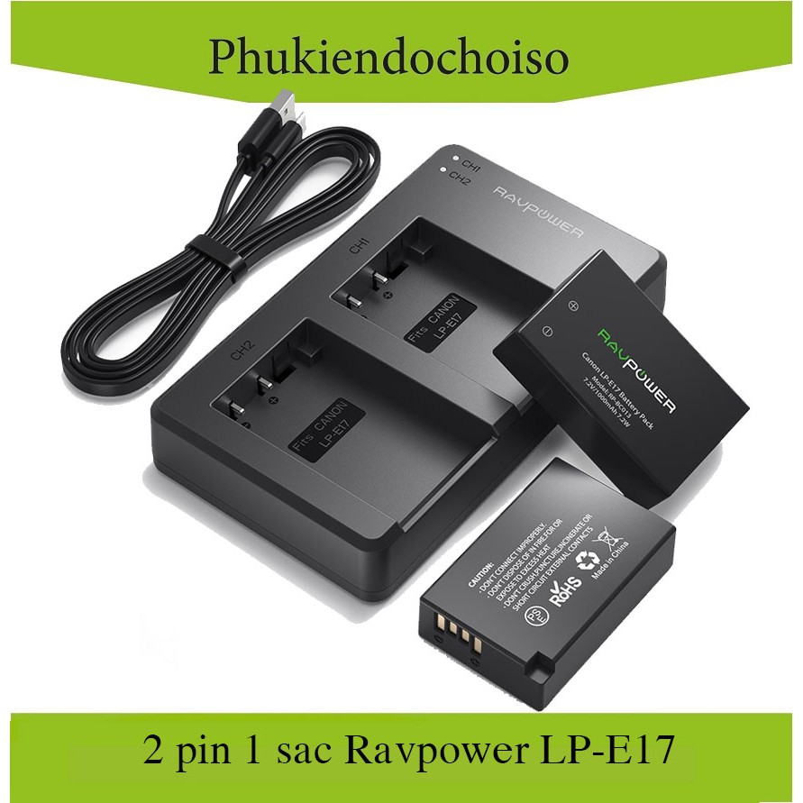 Pin sạc Ravpower cho Canon LP-E17