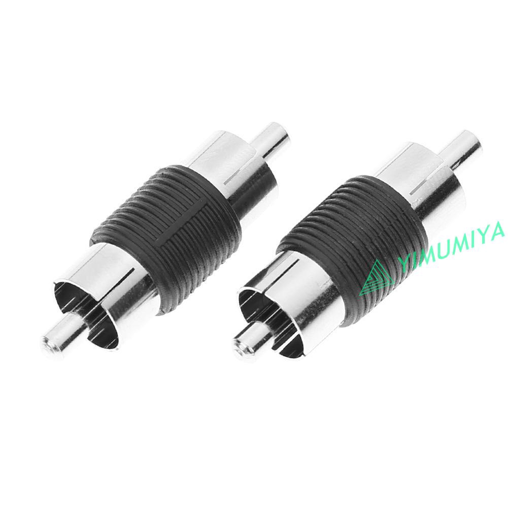 YI 2pcs RCA Male to Male AV Audio Video Plug Jack Extension Cable Connectors