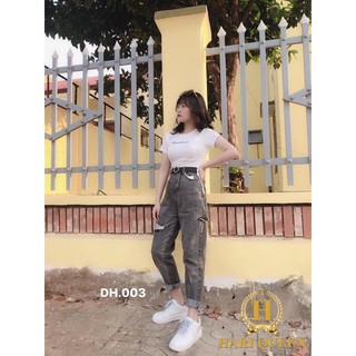 Quần baggy bò khói rách mã 003 dho0520 1