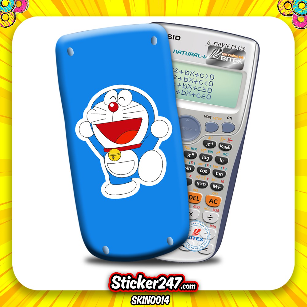 Miếng decal dán trang trí máy tính cầm tay, hoạt hình Doraemon - SKIN0014