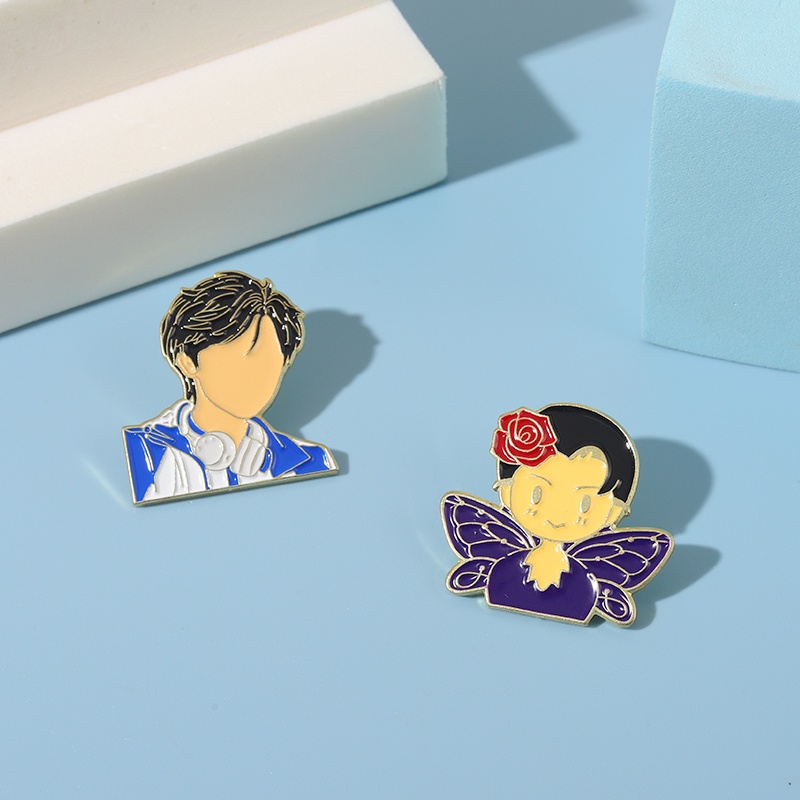 Ghim Cài Áo Bằng Kim Loại Tráng Men Hình Hoạt Hình Dễ Thương