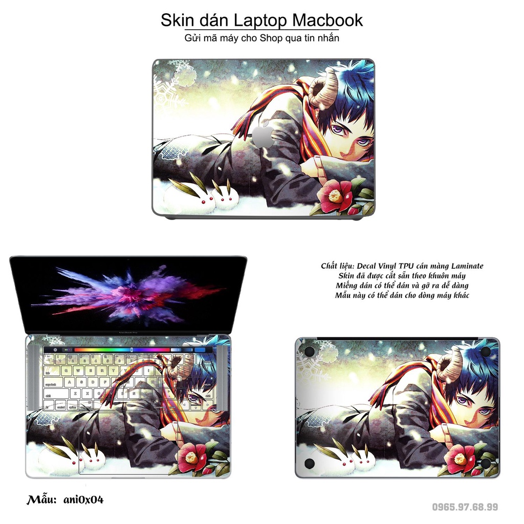 Skin dán Macbook mẫu Anime (đã cắt sẵn, inbox mã máy cho shop)