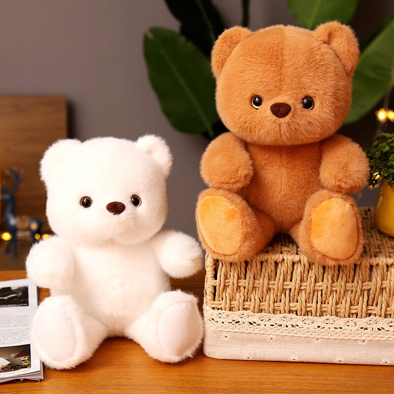 AIXINI ❤23cm Kawaii Teddy Bear Plush Toy Cute Blush Bear Doll Stuffed Animals Brown Bear Plushies Soft Kids Morning Toys Gifts for Children