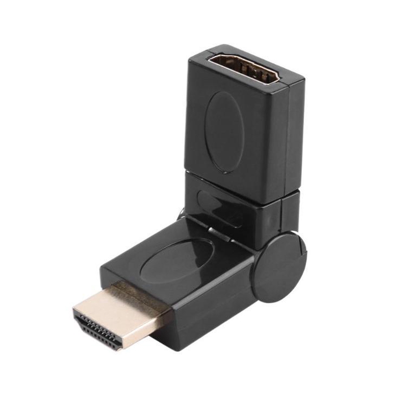 Mini HDMI 1.4 Angle Type HDMI Male to Female 90 180 360 Degree Rotary Adapter Supports 720i 720P 1080i 『Vrru 』