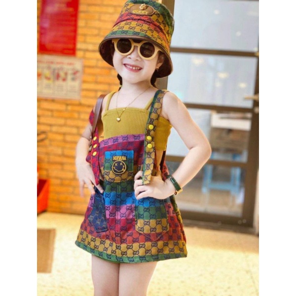 SÉT 3 CT YẾM ÁO 2 DÂY KÈM MŨ SẮC MÀU MỀM MỊN CHO BÉ