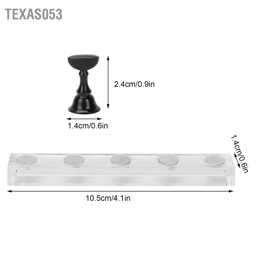 Hàng Sẵn Đế gắn móng giả tập vẽ nail - đế nam châm gắn móng mẫu chuyên dụng【Texas053】