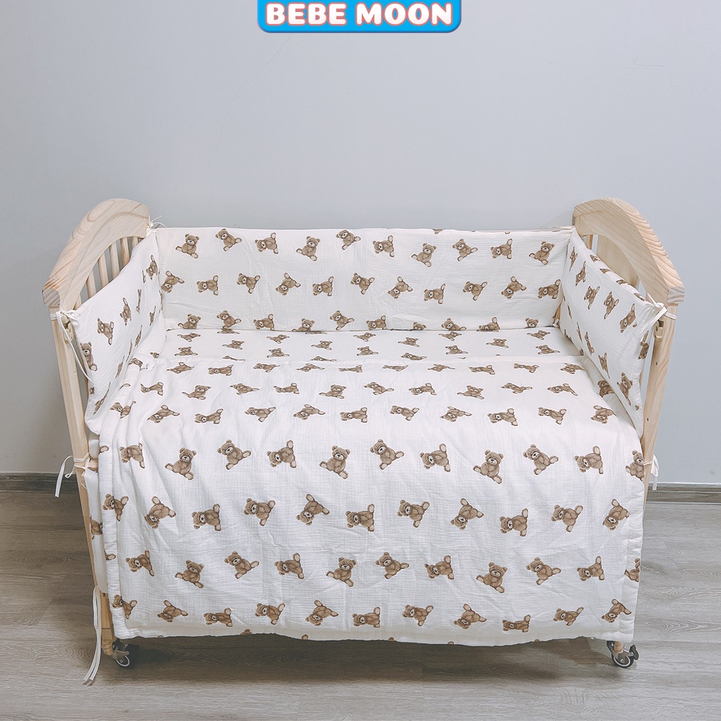 CHĂN XÔ MUSLIN BEBE MOON CHO BÉ, MỀM MẠI THOÁNG MÁT, THẤM HÚT