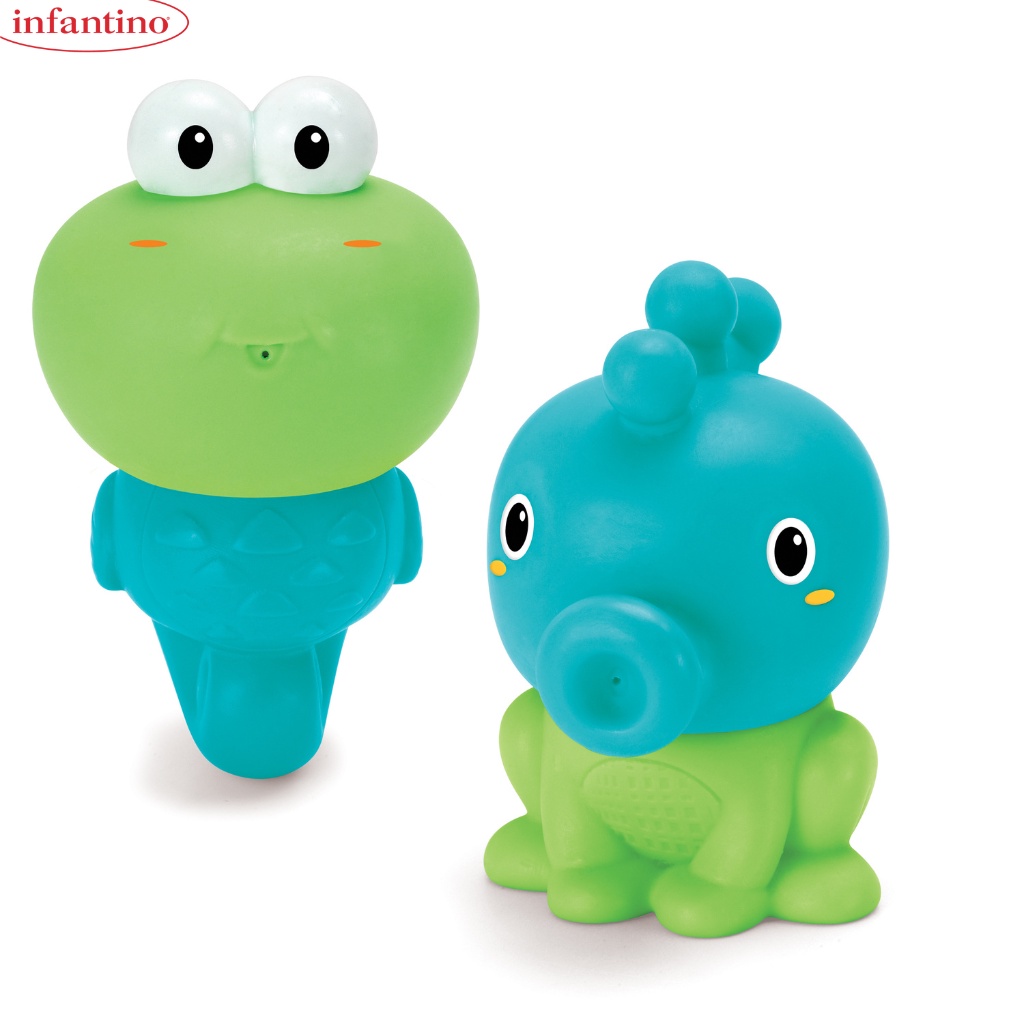 Set 3 Đồ Chơi Nhà Tắm Phun Nước INFANTINO Chất Liệu ABS Không Chứ BPA  An Toàn Cho Bé 2022 Size 11cm/con