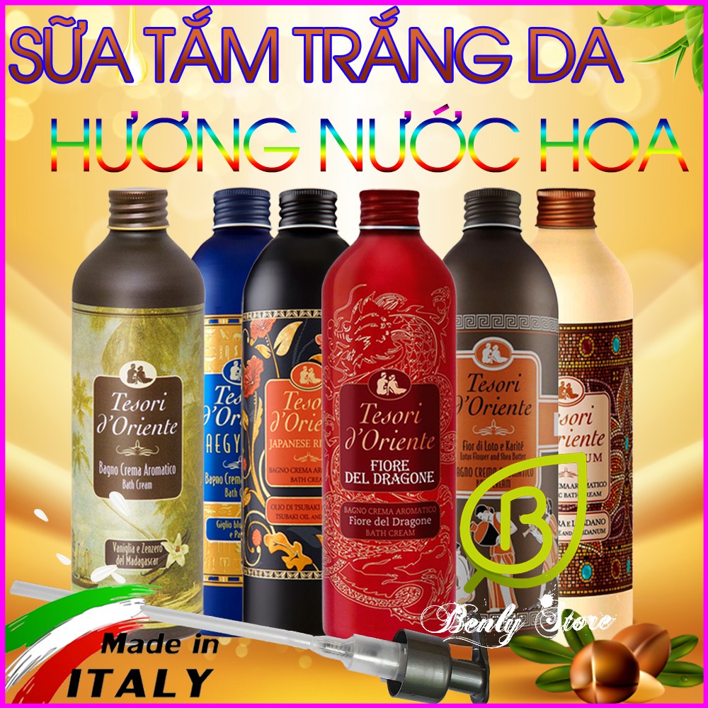 {TẶNG CHÌ MÀY} Sữa tắm nước hoa xích Tesori d'oriente Italy 500ml- Trắng da, Giữ ẩm, Lưu hương - Kèm Vòi | BigBuy360 - bigbuy360.vn