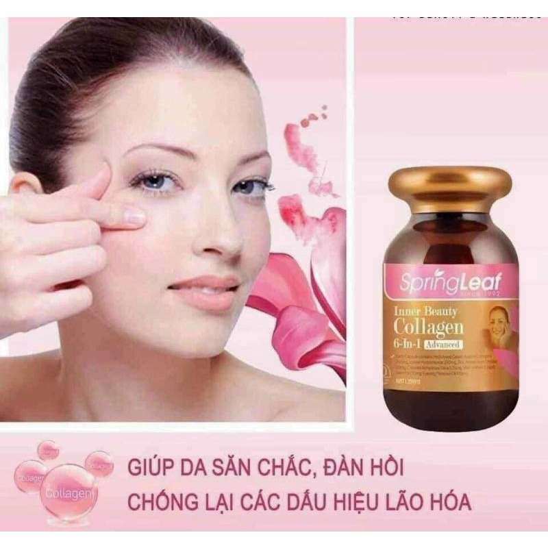 COLLAGEN SPRINGLEAF INNER BEAUTY 6 IN 1 HỘP 180 VIÊN VÀ 90 VIÊN | Thế Giới Skin Care