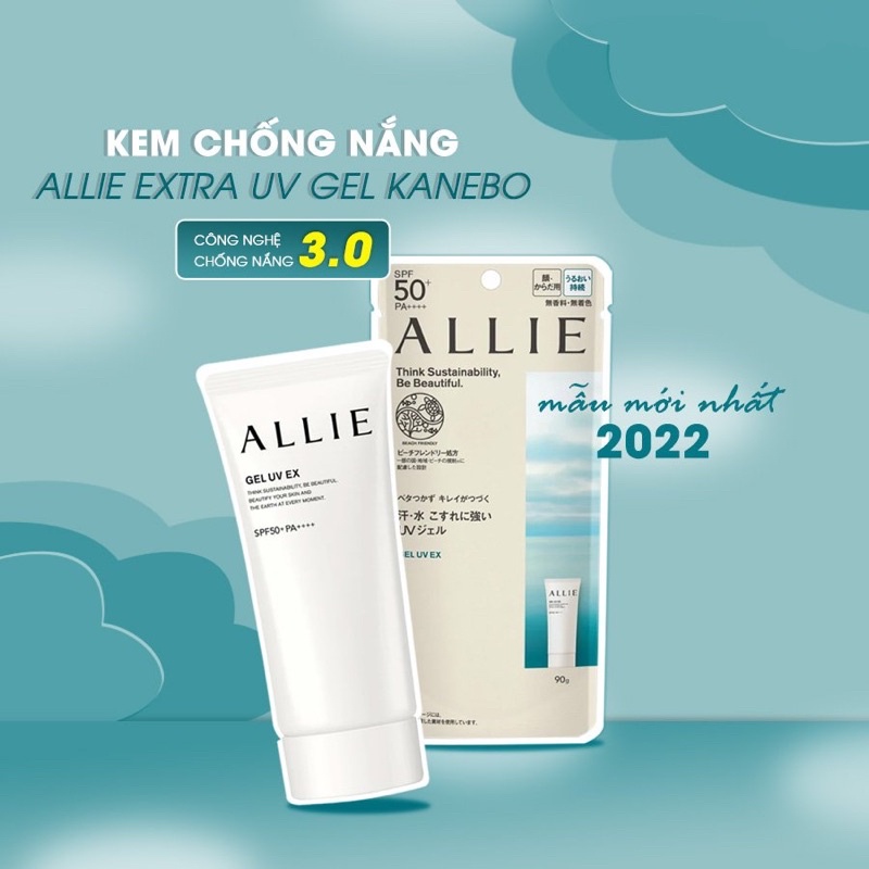 Kem Chống Nắng ALLIE GEL UV EX SPF50+PA++++ 90g (Mẫu Mới 2022 Bao Bì Giấy Thân Thiện)