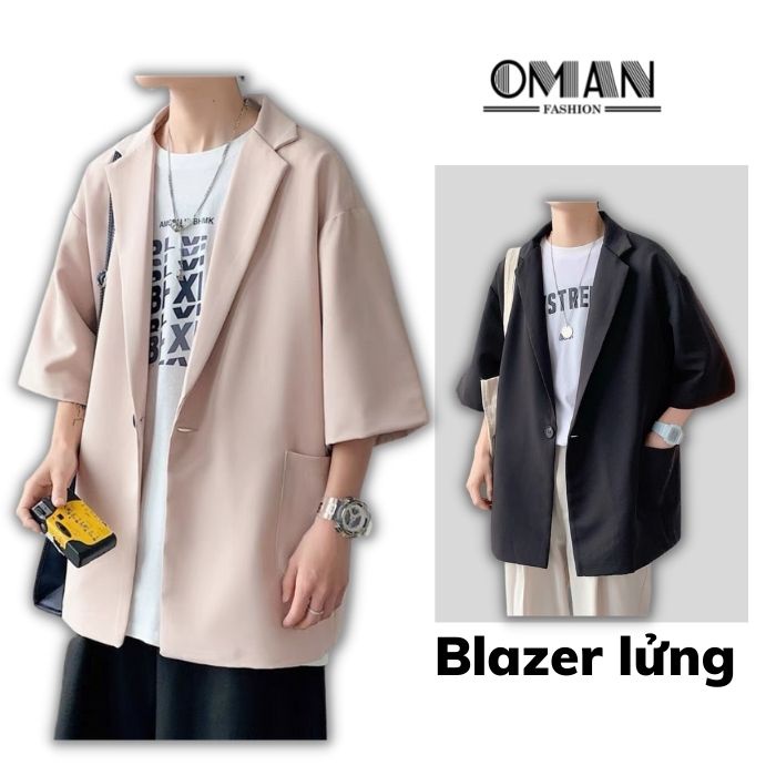 Áo blazer cộc tay nam nữ - áo vest lửng unisex phong cách Hàn Quốc-OMAN AV051