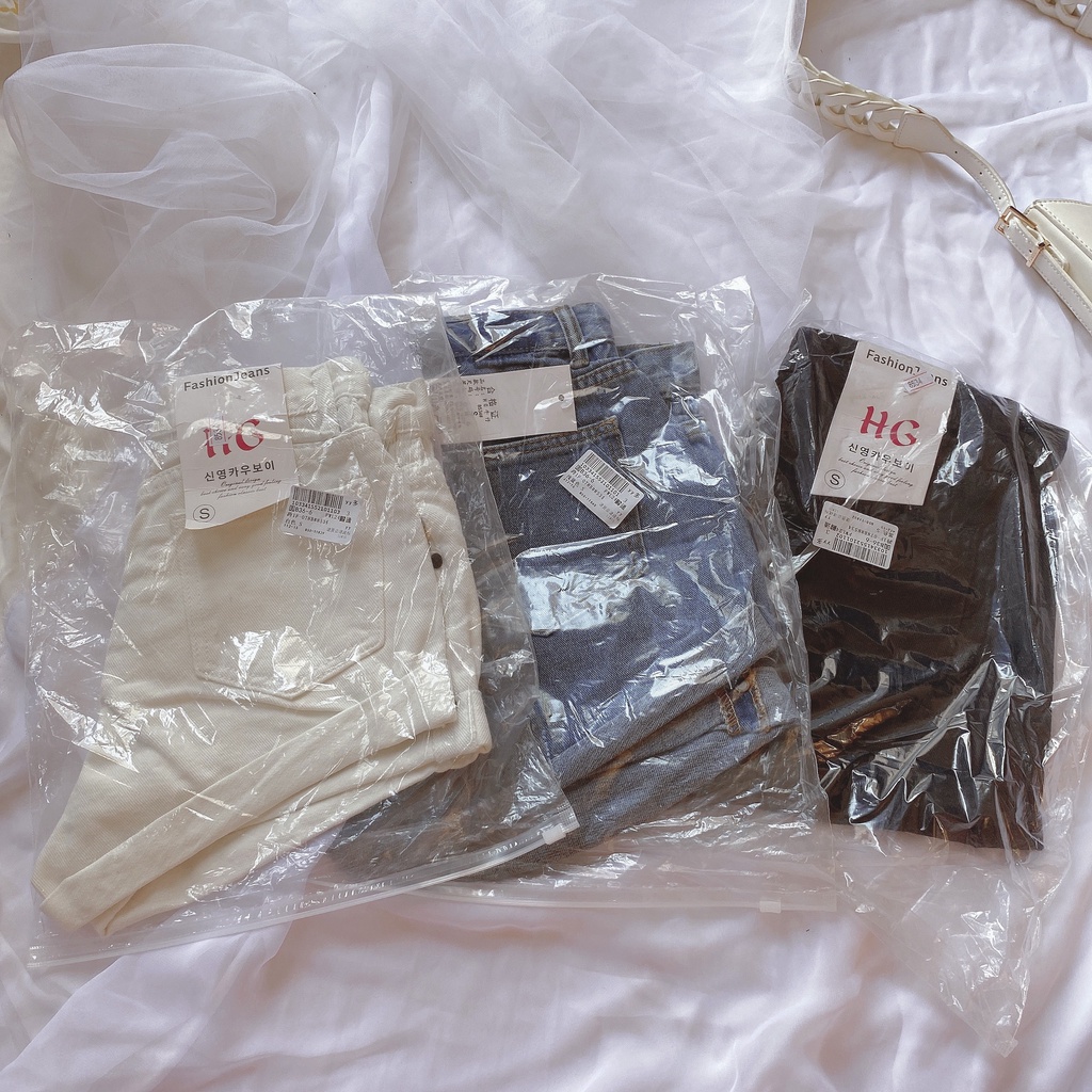 Quần short kaki nữ quần jean ống rộng