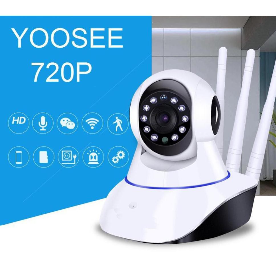 Freeship toàn vũ trụ  CAMERA 3 RÂU IP YOOSEE 720P - Siêu siêu nét - SIÊU BỀN | 60001