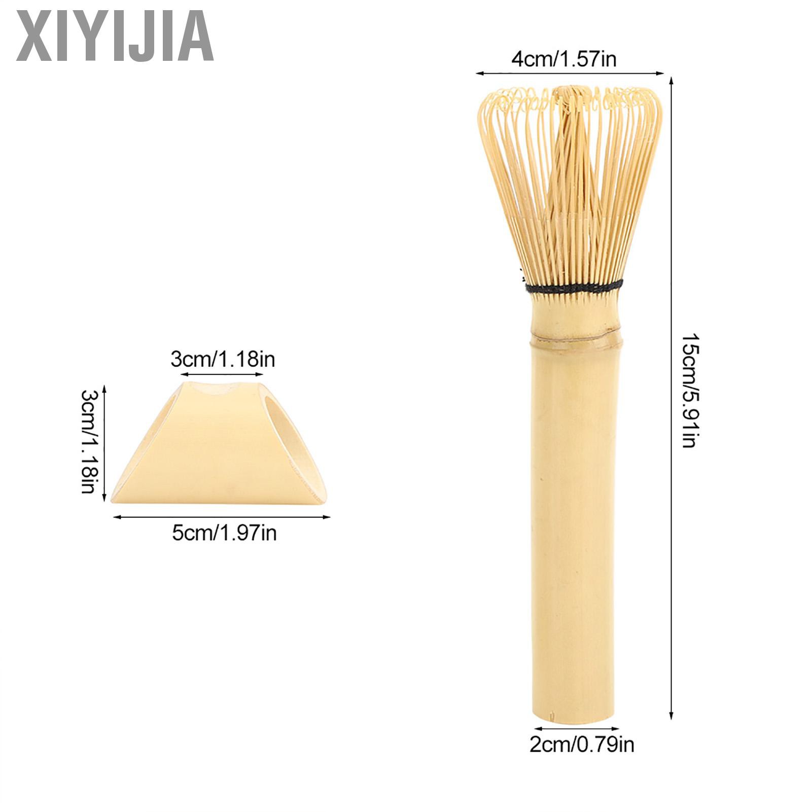 Xiyijia Natural Bamboo Chasen Matcha Green Tea Whisk Long Handle Powder Brush Tool