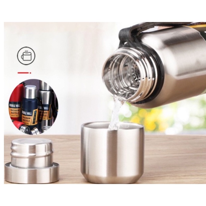 Bình giữ nhiệt 1500ml cute giữ nóng lạnh lên tới 12 tiếng, Ly giữ nhiệt có lưới lọc trà