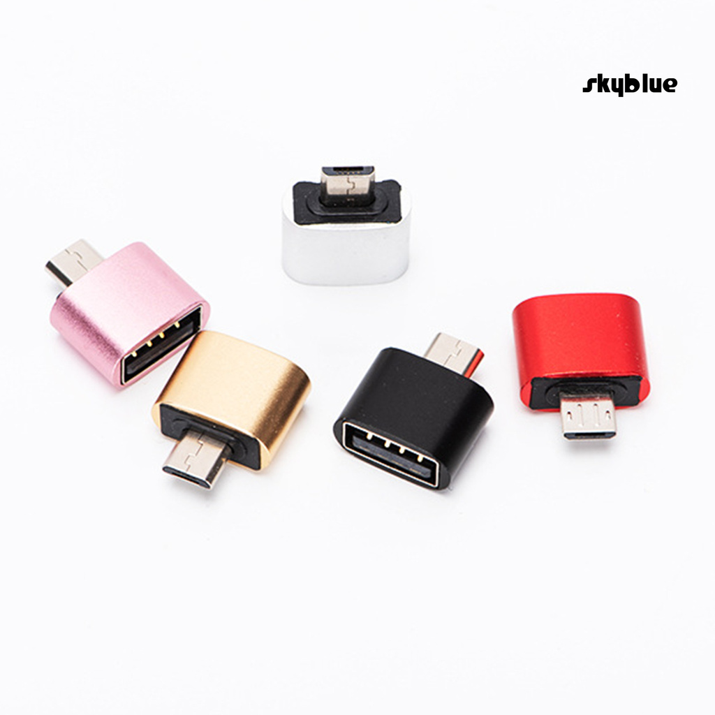 [SK]Charger Adapter Charging Data Transmission 2 in 1 Micro-USB to USB Female Converter for Mobile Phone