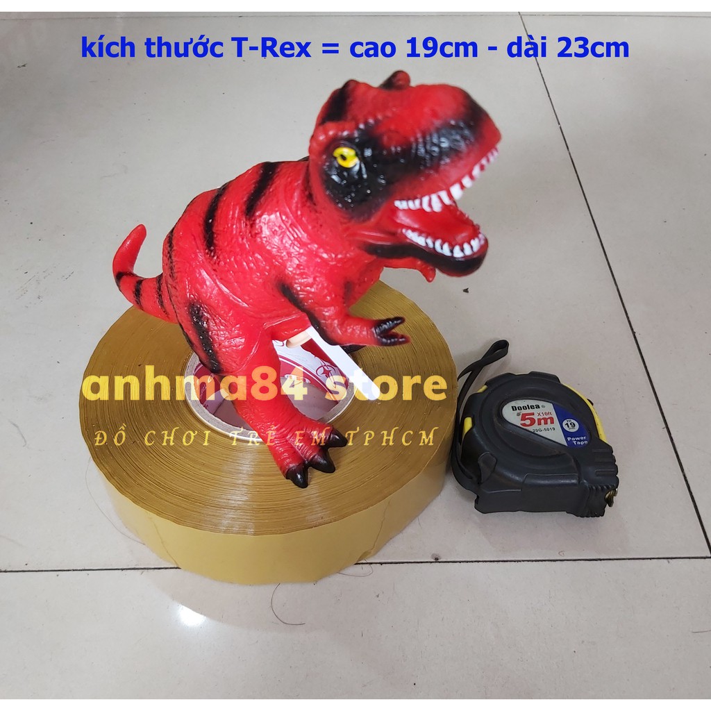 Đồ chơi Khủng long bạo chúa Cao Su Mềm - Mô hình Khủng Long bạo chúa T-Rex có âm thanh - anhma84 store