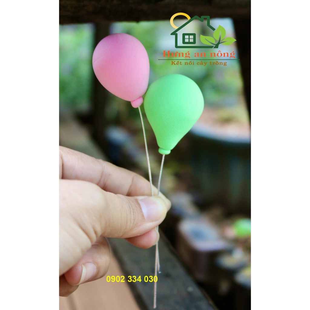 TT 104 - Cặp bong bóng mô hình màu bằng mốt xốp trang trí tiểu cảnh ( bóng có phần trầy nhẹ shop sale )