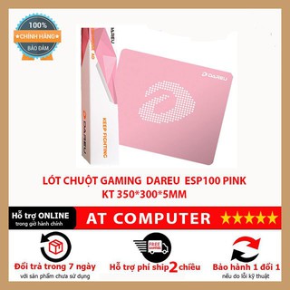 Lót chuột gaming Dareu ESP100 Pink ❤️FREESHIP❤️ pad chơi game màu hồng, KT 350x300x5mm, chính hãng - AT Computer